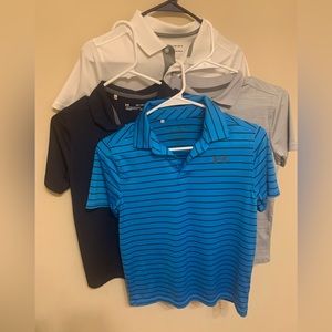 4 polo style under armor shirts.